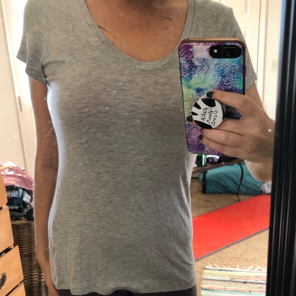Lot 2 very soft grey tops ky